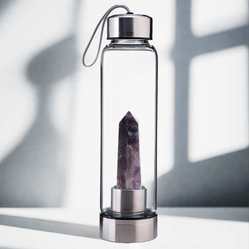 Amethyst Crystal Infused Water Bottle - Tarah Co