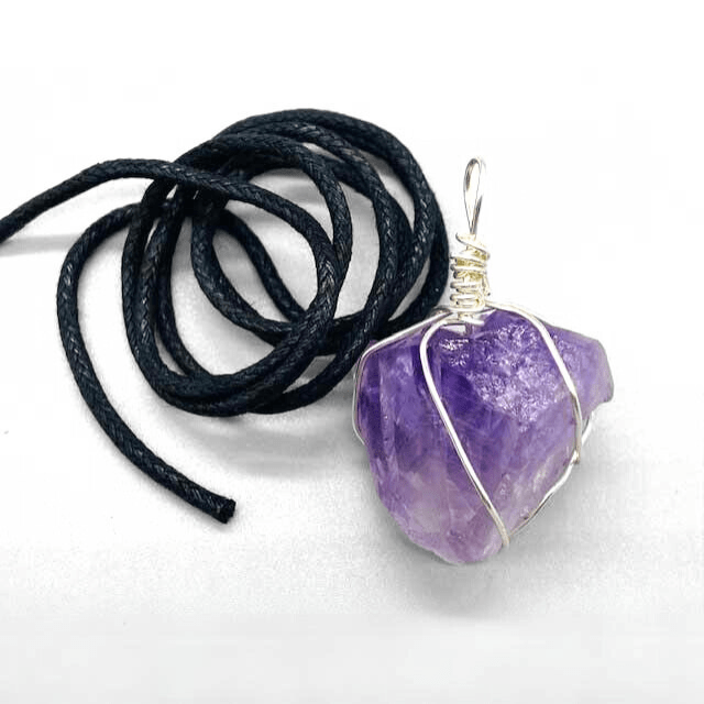 Amethyst Wire Wrapped Pendant - Tarah Co