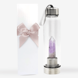 Crystal Infused Water Bottle, Rose Quartz - Tarah Co