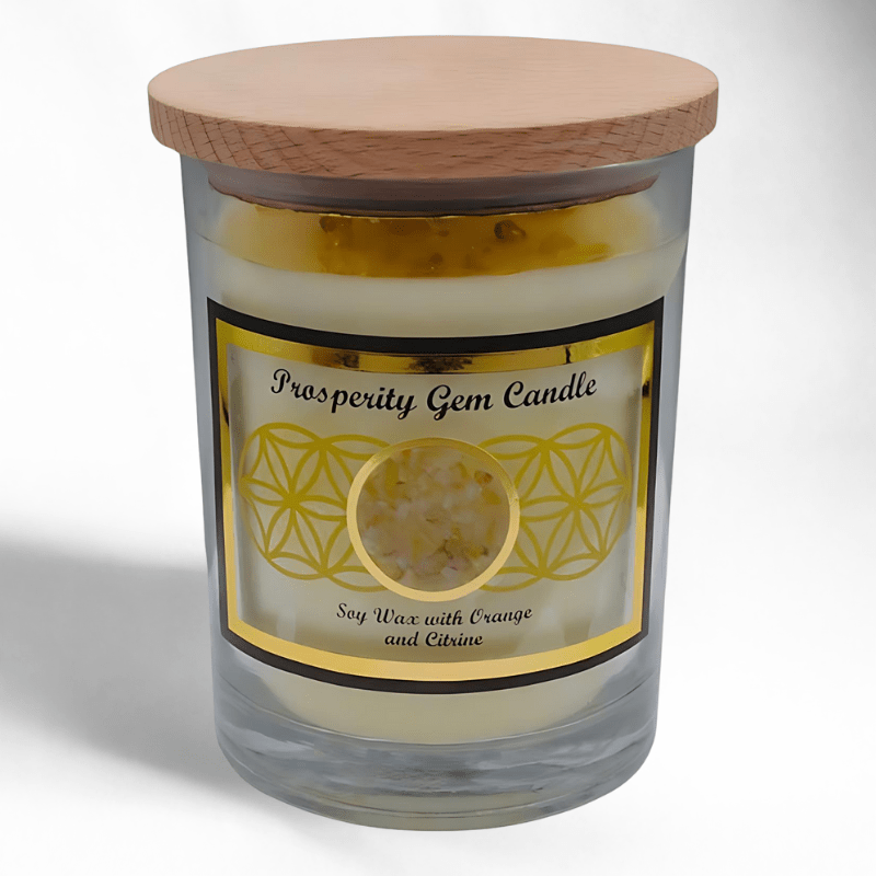 Prosperity Gemstone Candle - Tarah Co