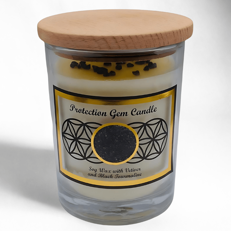 Protection Gemstone Candle - Tarah Co