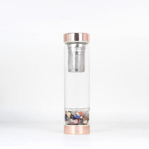 Tourmaline Crystal Elixir Water Bottle with Infuser - Tarah Co