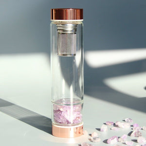 Tourmaline Crystal Elixir Water Bottle with Infuser - Tarah Co