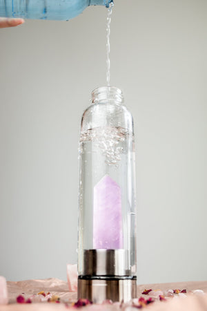 Amethyst Crystal Infused Water Bottle - Tarah Co