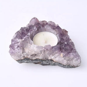 Amethyst Healing Crystal Tealight Holder - TARAH CO.