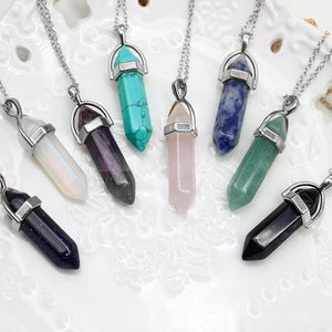 Bullet Crystal Pendant Necklace - TARAH CO.