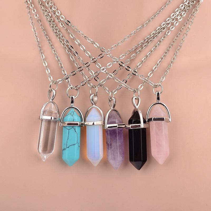 Bullet Crystal Pendant Necklace - TARAH CO.