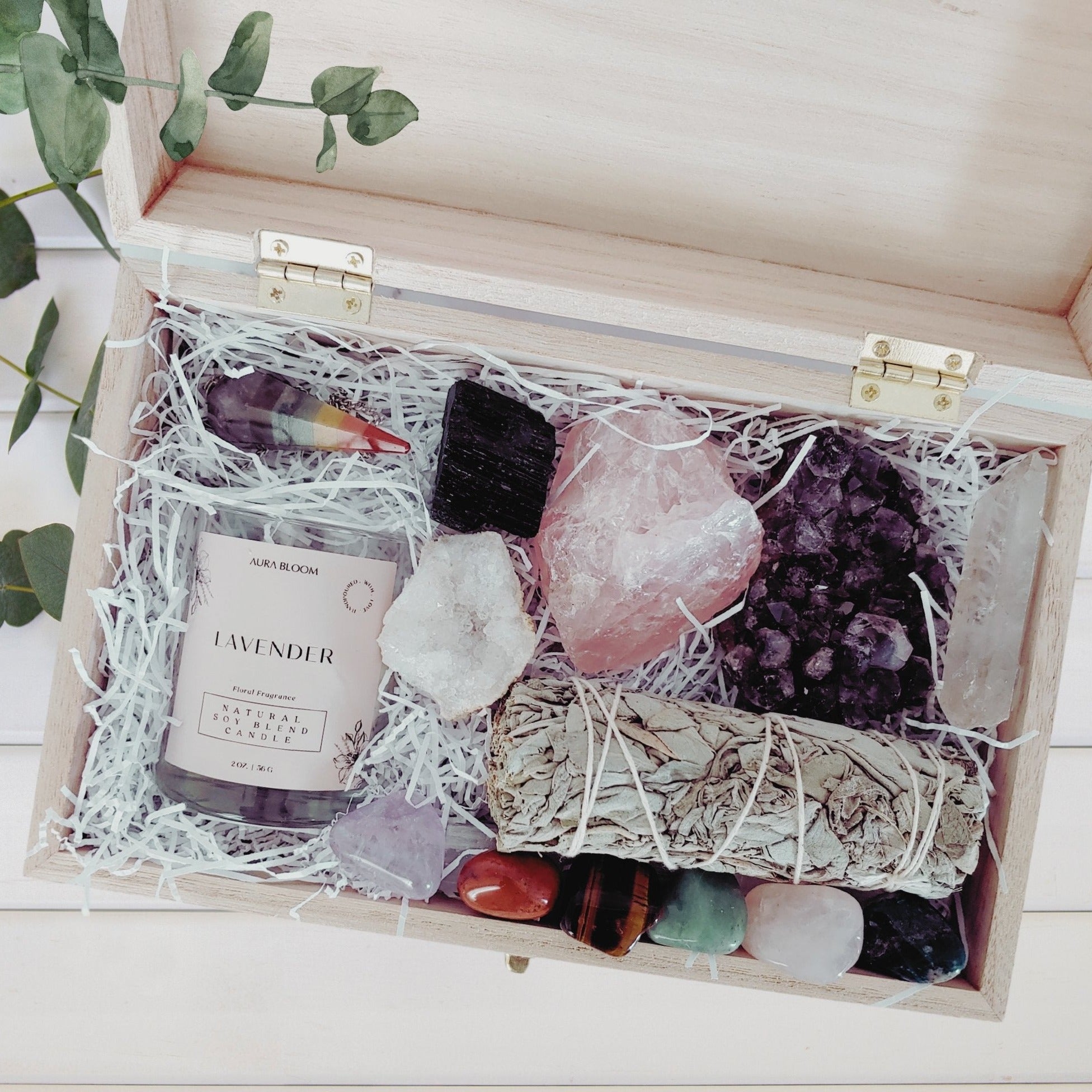 Healing Crystal Gift Box - Beginners Gem Stone Set - Wellness Gift