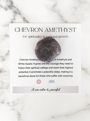 Chevron Amethyst Stone - TARAH CO.
