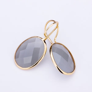 Classic Gold Agate Drop Earrings - TARAH CO.