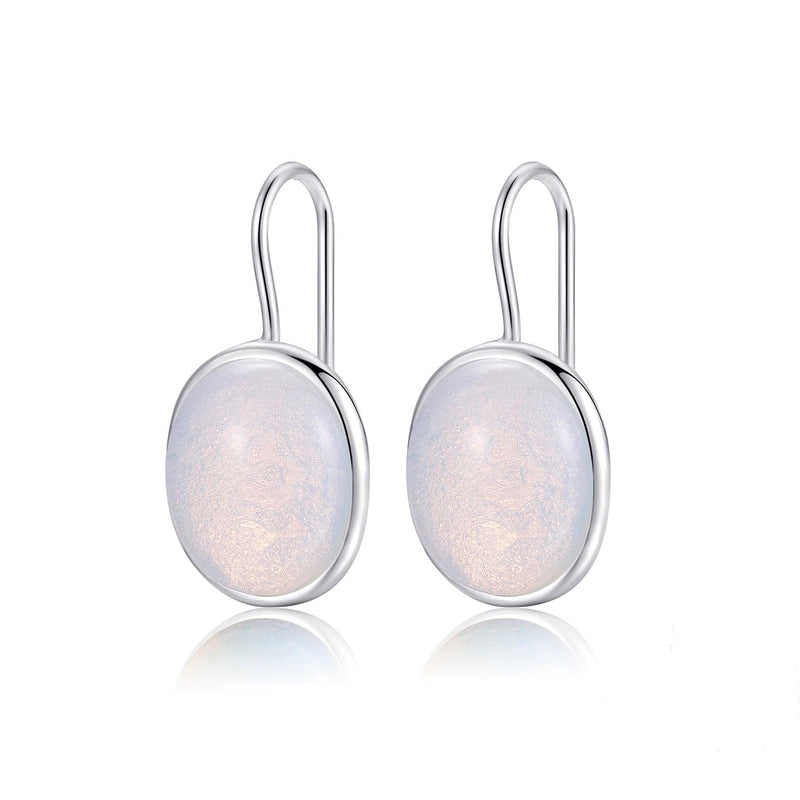 Clear Moonstone Drop Earrings - TARAH CO.