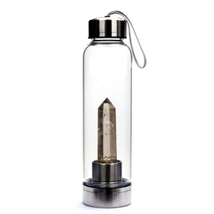 Clear Quartz Crystal Infused Water Bottle - TARAH CO.