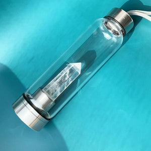 Crystal Infused Water Bottle, Amethyst - Tarah Co