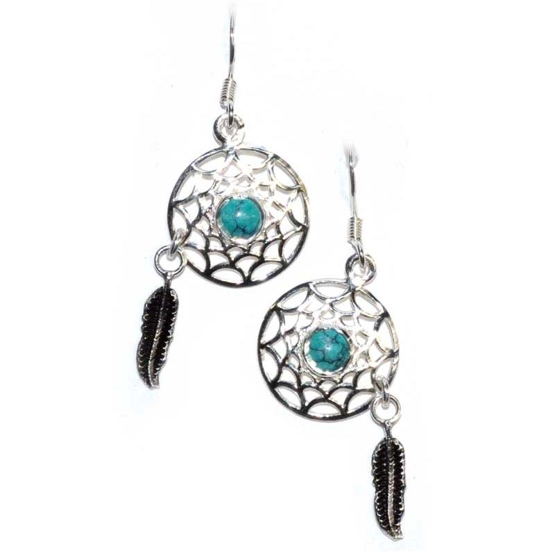 Dreamcatcher Turquoise Earrings - TARAH CO.