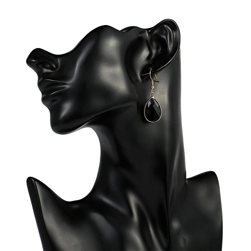 Faced Black Onyx Earrings - TARAH CO.