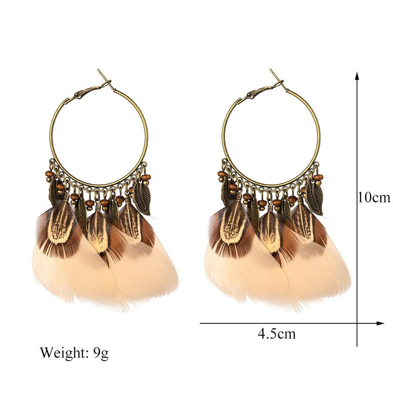 Buy Big Dream Cather Earring, Dream Catcher Earrings With Natural Feather,  Brass Earrings, Real Feather Earrings, Dream Catcher Long Feather Online in  India - Etsy
