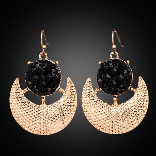 Golden Moon Drop Earrings - TARAH CO.