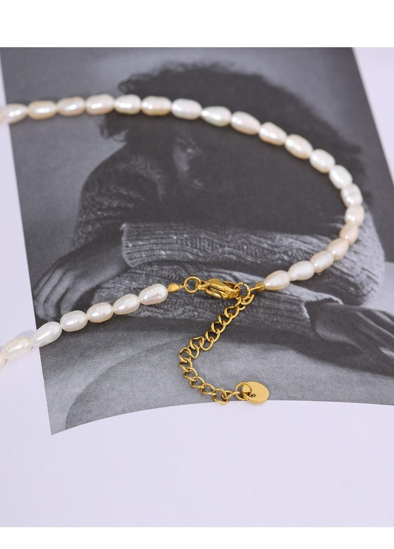 Golden Moon Pendant Pearl Necklace - TARAH CO.