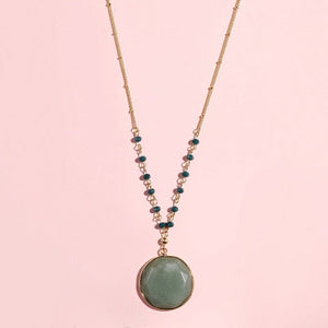 Gracious Mind Stone Pendant Necklace - TARAH CO.
