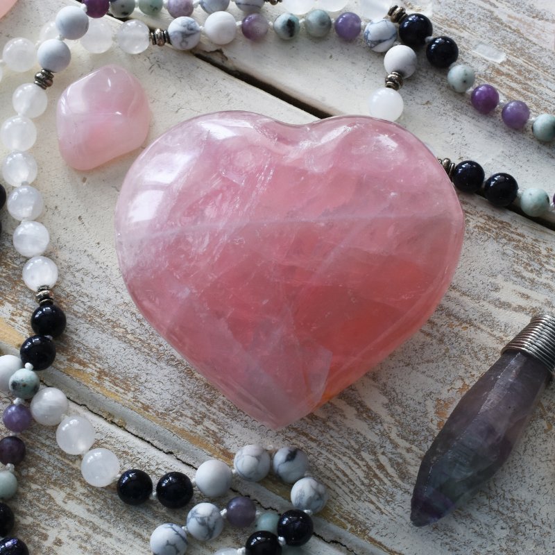 Healing Crystal Heart Stones - Tarah Co