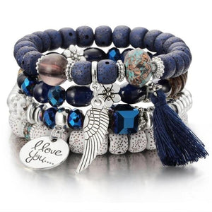 I Love You Natural Stone Bracelet - TARAH CO.