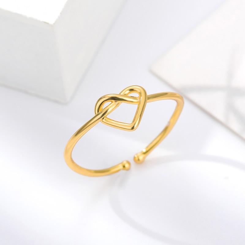 Knot Heart Adjustable Ring - TARAH CO.
