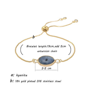 Kyanite Stone 18K Gold Plated Bracelet - TARAH CO.