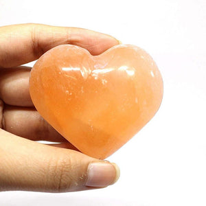 Orange Selenite Heart - TARAH CO.