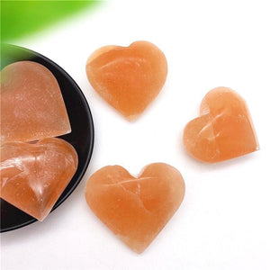 Orange Selenite Heart Set - TARAH CO.