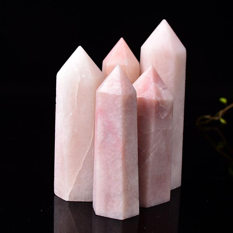Pink Calcite Healing Crystal Wands Set - TARAH CO.