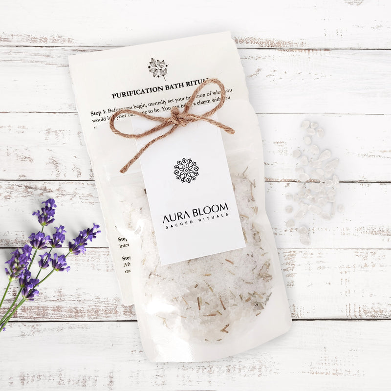 Purifying Ritual Kit Purification Spiritual Bath Ritual + Crystal Kit Energy and Aura Cl...
