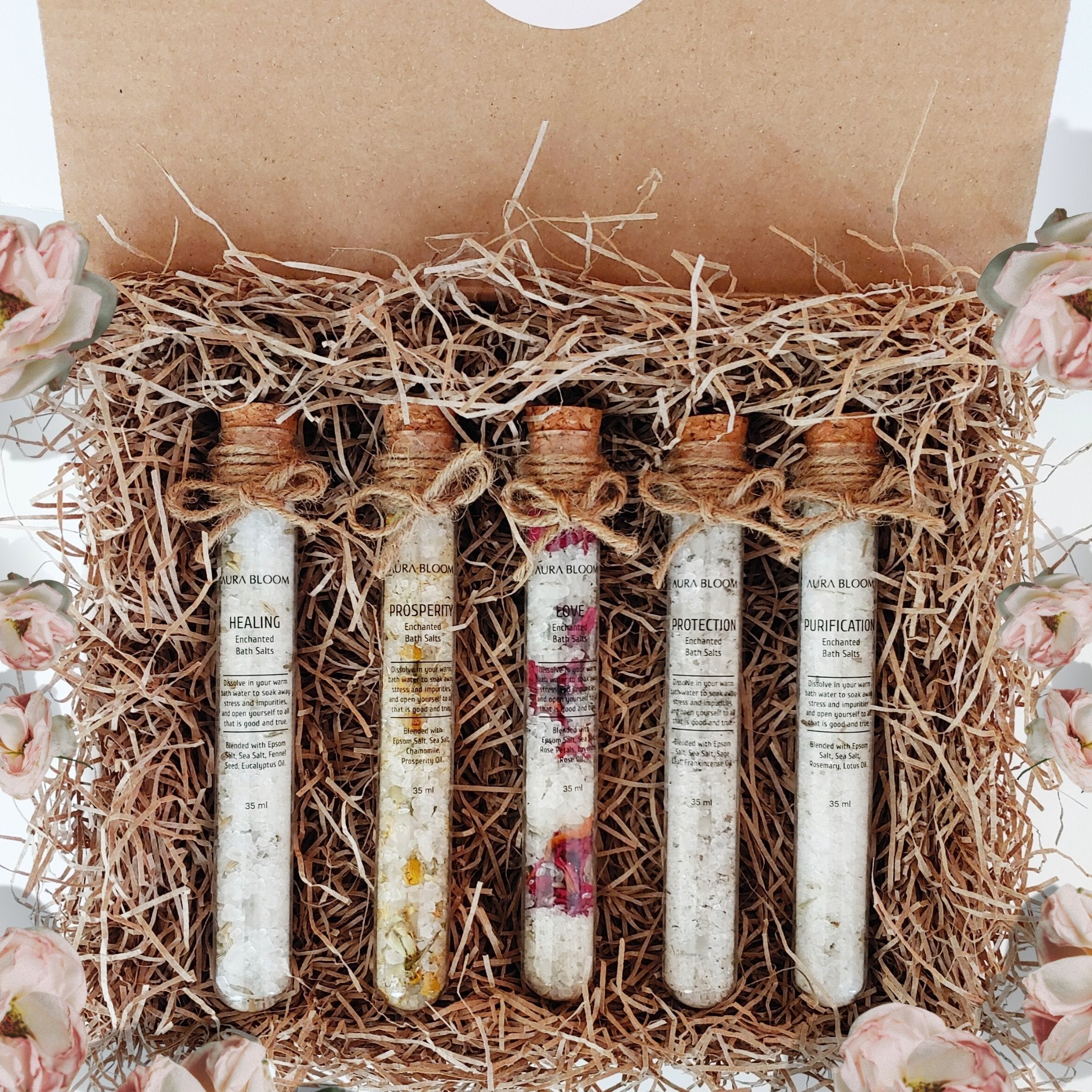 Purification Spiritual Bath Ritual + Crystal Kit Energy and Aura Cl...