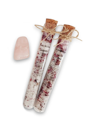 Rose & Lavender Crystal Infused Ritual Bath Salts, Gift Box - TARAH CO.