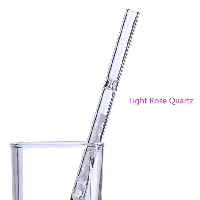 Rose Quartz Crystal Water Bottle & Gem Elixir Straw Set - Tarah Co