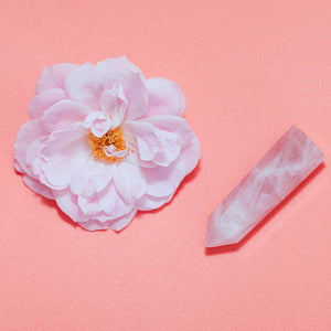 Rose Quartz Healing Crystal Wand - TARAH CO
