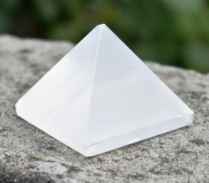 Selenite Pyramid, 40mm - TARAH CO.