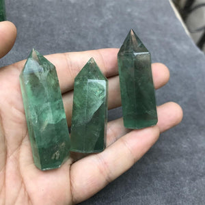 Set of 8 Green Fluorite Crystal Healing Wands - TARAH CO.