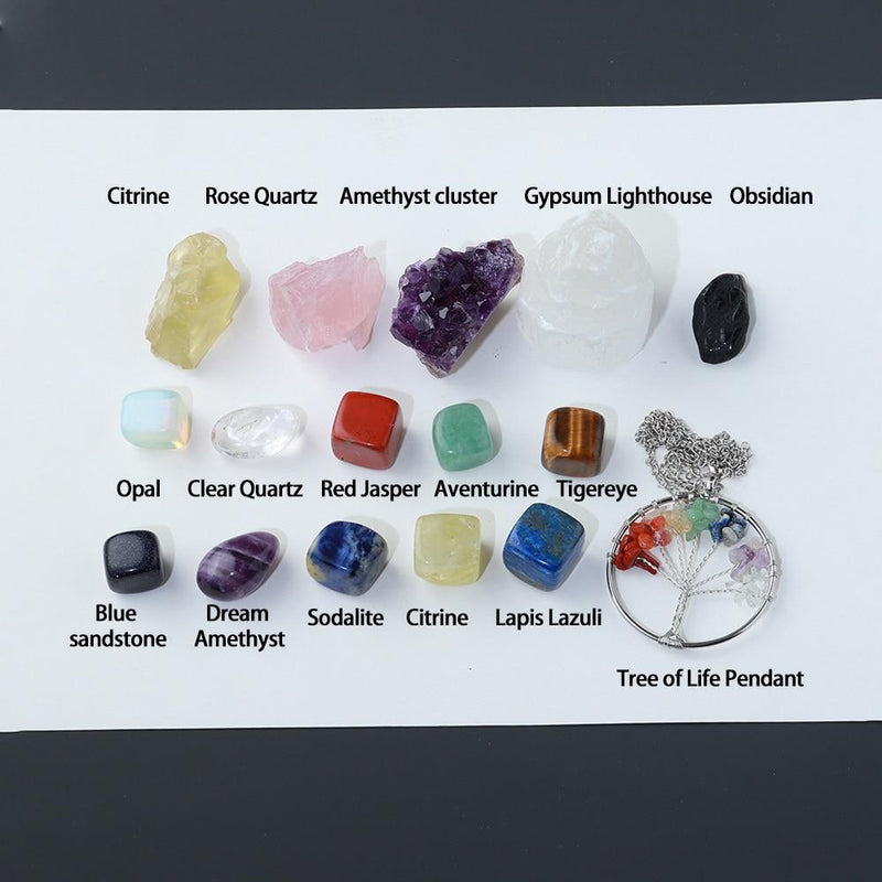 Seven Chakras Healing Crystals Set - TARAH CO.