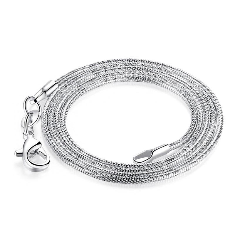 Silver Stainless Steel Snake Chain, 18" - TARAH CO.