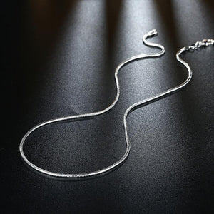 Silver Stainless Steel Snake Chain, 18" - TARAH CO.