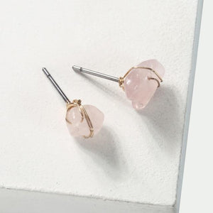 Sweet Breath Stone Stud Earrings - TARAH CO.