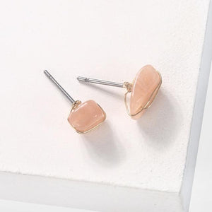 Sweet Breath Stone Stud Earrings - TARAH CO.