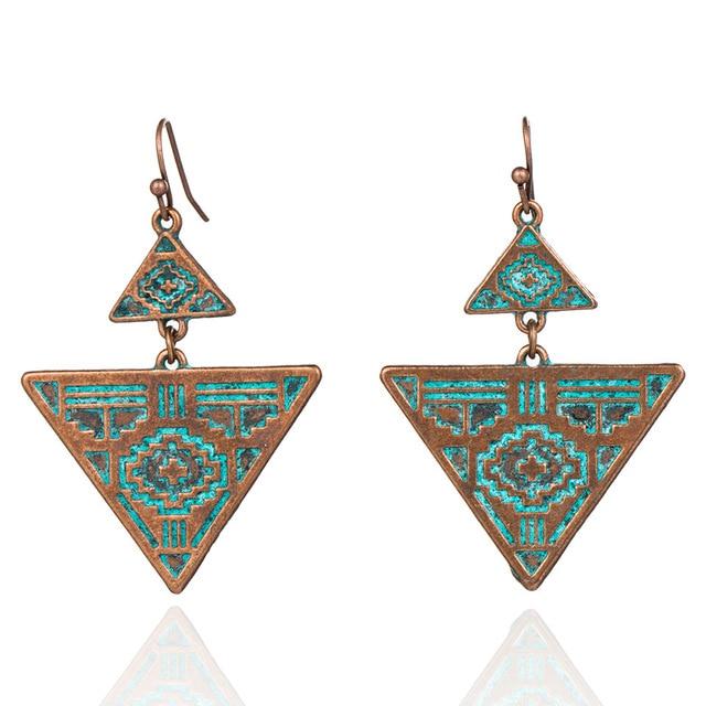 Triangle Hanging Drop Earrings - TARAH CO.