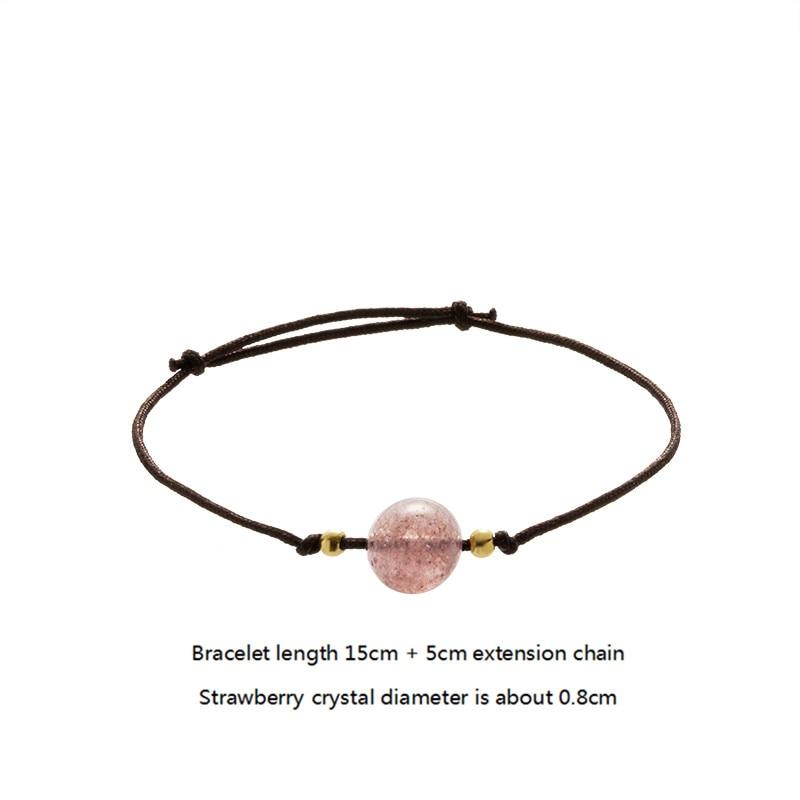Woven Rope Strawberry Crystal Bracelet - TARAH CO.